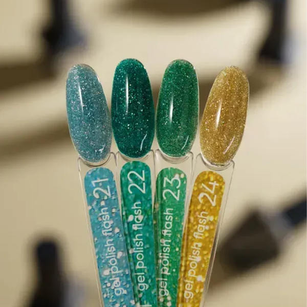 Гель-лак светоотражающий Valeri Gel Polish Flash New №24, золотая, 6 мл