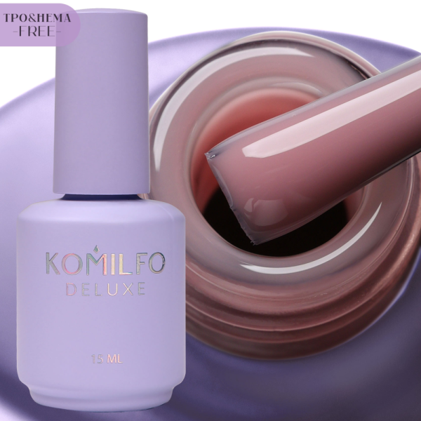 База для френчу Komilfo Color Base French №014, сливово-рожева, 15 мл (HEMA/TPO free)
