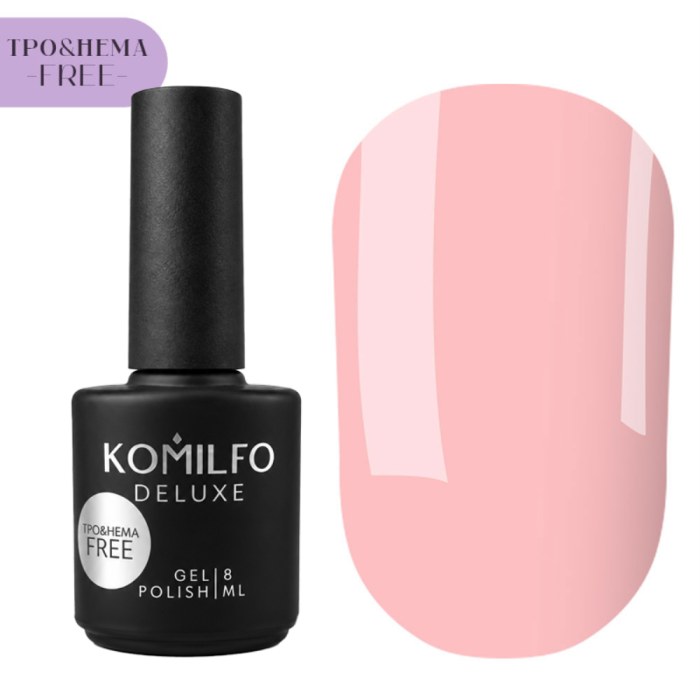 Топ без липкого слоя Komilfo No Wipe Milky Pink Top, прозрачно-розовый, 8 мл (HEMA/TPO free)