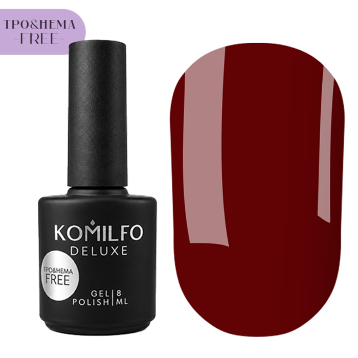 Гель-лак Komilfo Deluxe Series №D310, бордовый, 8 мл (HEMA/TPO free)