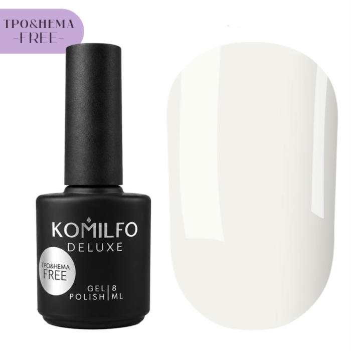 Гель-лак для френчу Komilfo French Collection №F009, молочний, емаль, 8 мл (HEMA/TPO free)