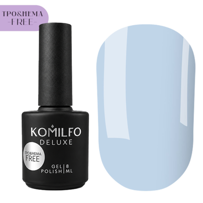 Гель-лак Komilfo Macarons №M005, ніжно-блакитний, 8 мл (HEMA/TPO free)