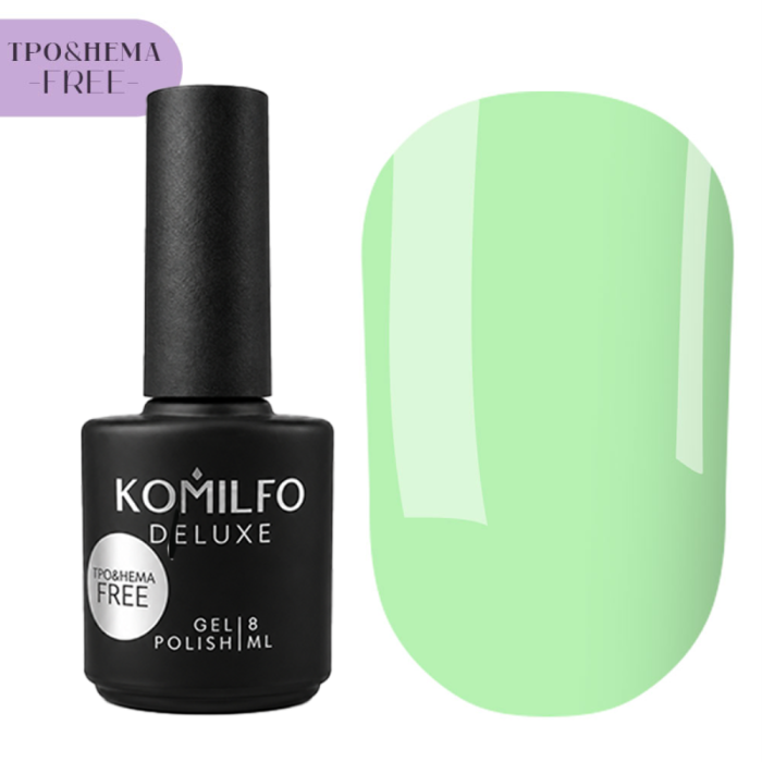 Гель-лак Komilfo Macarons №M007, нежно-салатовый, 8 мл (HEMA/TPO free)
