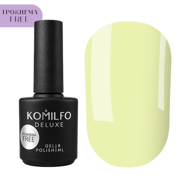 Гель-лак Komilfo Macarons №M008, нежно-желтый, 8 мл (HEMA/TPO free)