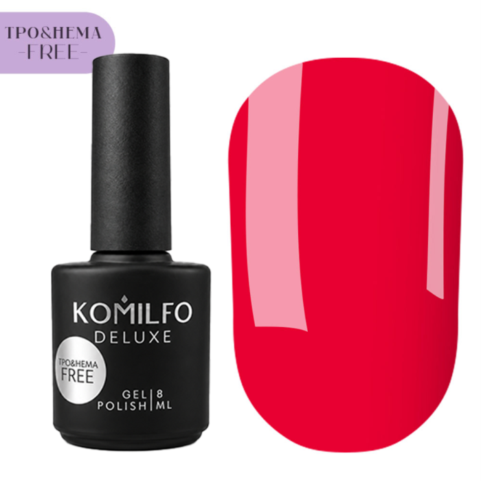 Гель-лак Komilfo Neon Collection №N001, неоново-малиновий, 8 мл (HEMA/TPO free)