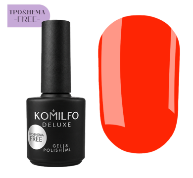 Гель-лак Komilfo Neon Collection №N003, неоново-красный, 8 мл (HEMA/TPO free)