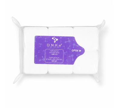 Серветки перфоровані безворсові DNKa Perforated Lint Free Wipes, упаковка 1000 шт., білі