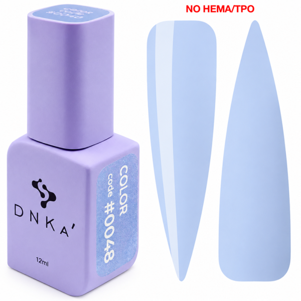 Гель-лак DNKa Gel Polish Color New Formula #0048, світло-блакитний, 12 мл