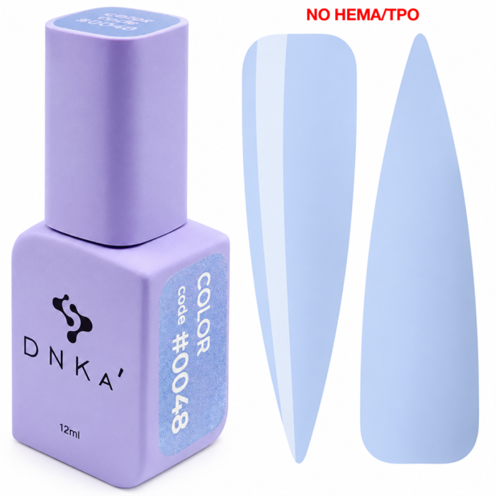 Гель-лак DNKa Gel Polish Color New Formula #0048, світло-блакитний, 12 мл