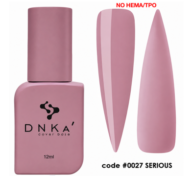 База камуфлююча DNKa Cover Rubber Base New Formula №0027 Serious, холодно-рожева, 12 мл