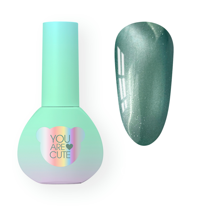 Гель-лак котяче око You Are Cute Color Seoul Cat Eye №5, м'ятно-зелений, 5 мл