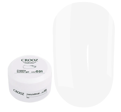 Crooz Creamy Builder Gel №31 - Гель для нарощування, молочний, 30 мл