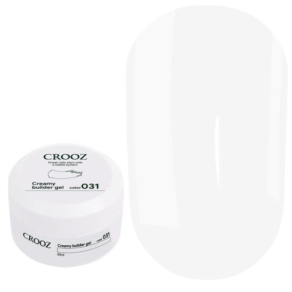 Crooz Creamy Builder Gel №31 - гель для наращивания, молочный, 30 мл