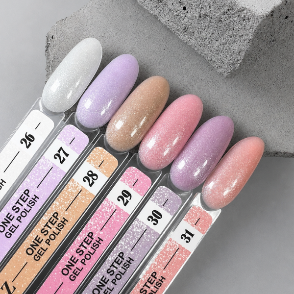 Гель-лак однофазний Crooz One Step Gel Polish №31, персиковий із шимером, 8 мл