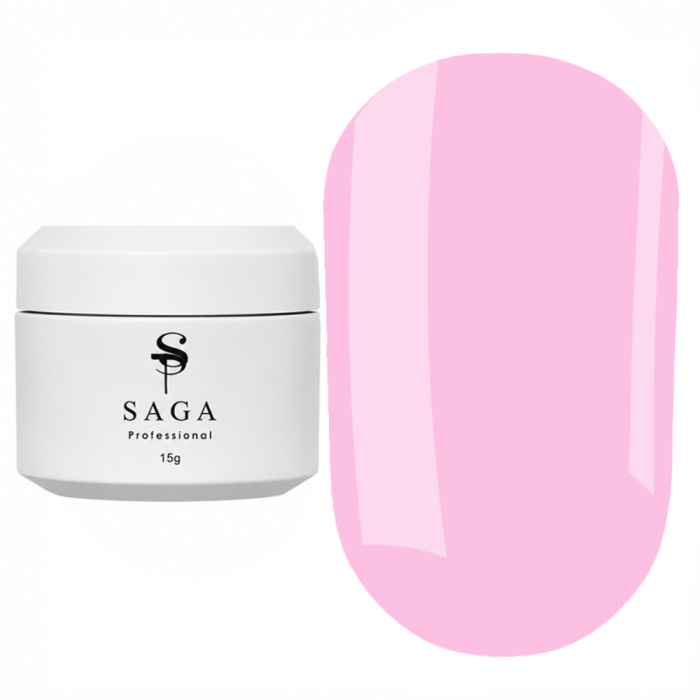 Гель для нарощення SAGA Рrofessional Builder Veil Summer №02, рожево-бузьковий, 15 мл
