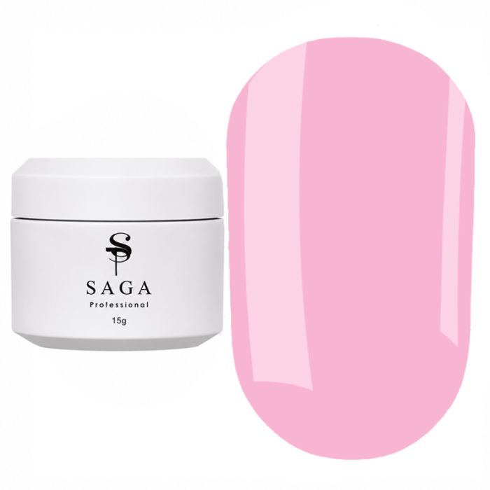 Гель для нарощення SAGA Рrofessional Builder Veil Summer №07, рожевий, 15 мл