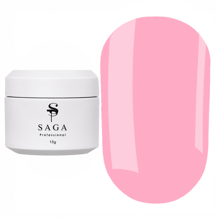 Гель для нарощення SAGA Рrofessional Builder Veil Summer №08, яскраво-рожевий, 15 мл