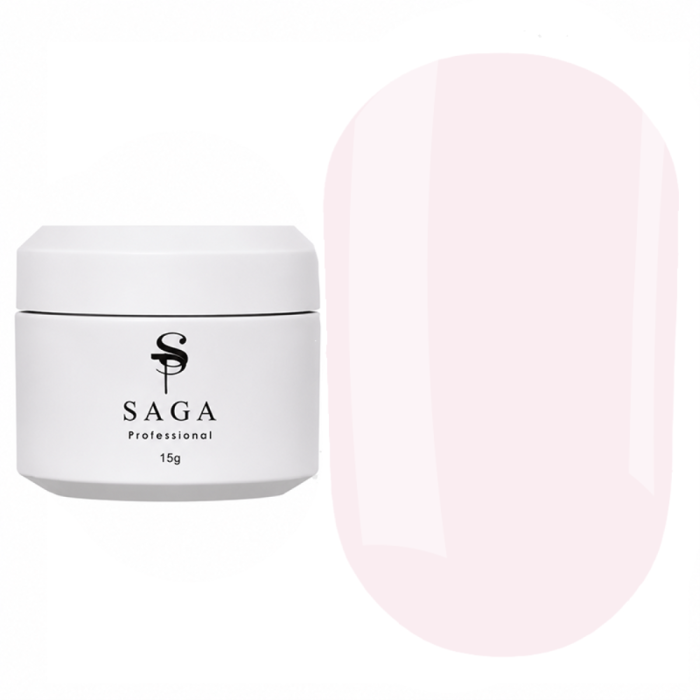 Гель для нарощення SAGA Рrofessional Builder Veil Summer №10, світло-рожевий, 15 мл