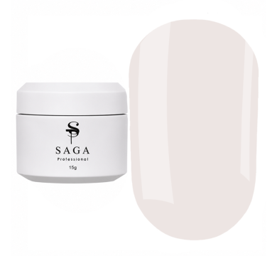 Гель для наращивания SAGA Рrofessional Builder Veil Summer №12, полупрозрачный молочный-беж, 15 мл