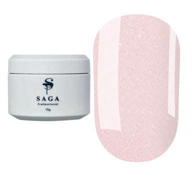 Гель для нарощування SAGA Professional Builder Night Gel №07, світловідбивний, ліловий, 15 мл