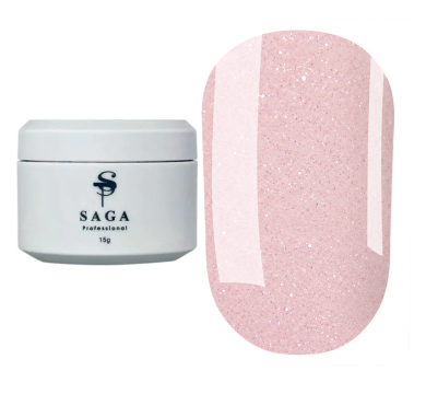 Гель для нарощування SAGA Professional Builder Night Gel №08, світловідбивний, бузьковий, 15 мл