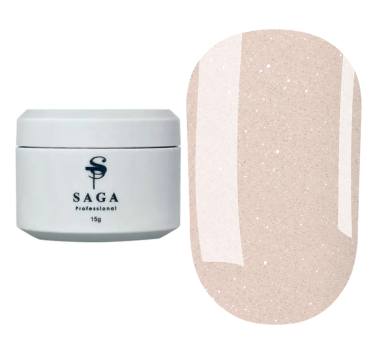 Гель для наращивания SAGA Professional Builder Night Gel №11, светоотражающий, бежевый, 15 мл