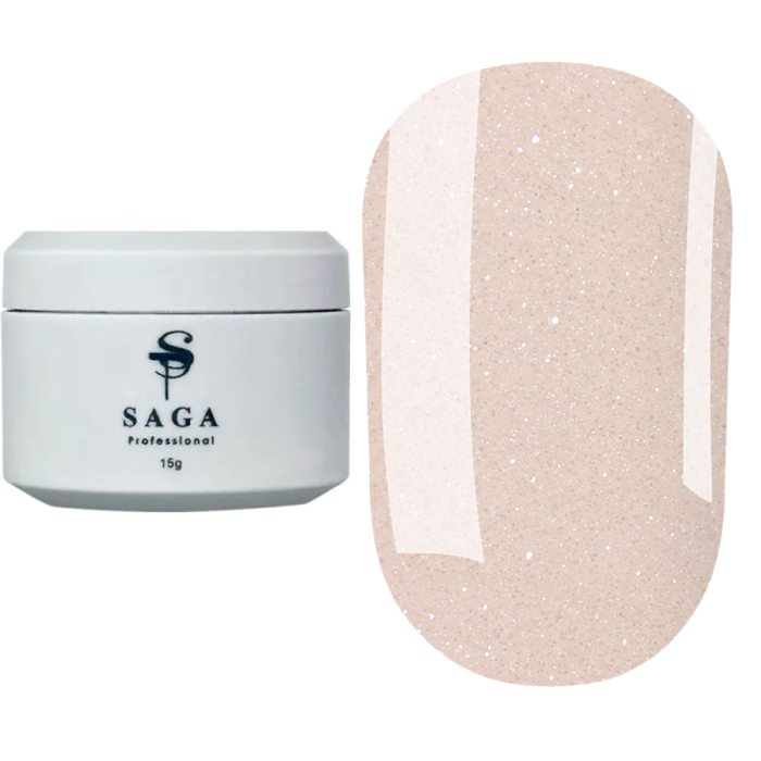 Гель для нарощування SAGA Professional Builder Night Gel №11, світловідбивний, бежевий, 15 мл