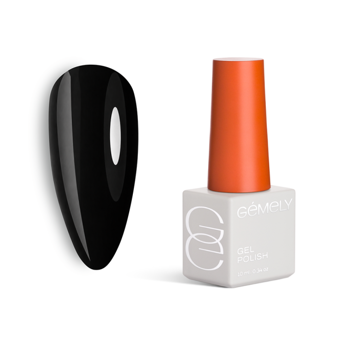 Гель-лак GEMELY Max Color №001, черный, 10 мл