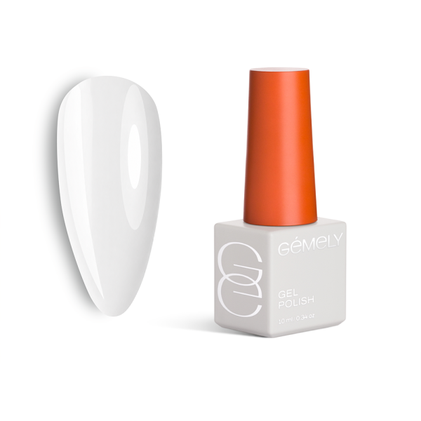 Гель-лак GEMELY Max Color №002, білий, 10 мл