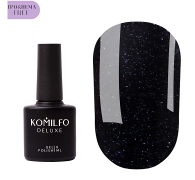 Топ без липкого шару Komilfo No Wipe Glitter Top, з гліттером, 8 мл (HEMA/TPO free)