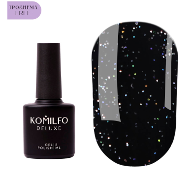 Топ без липкого шару Komilfo No Wipe Holographic Top, голографічний, 8 мл (HEMA/TPO free)