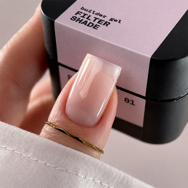 Моделюючий гель Biblioteka Builder Gel № 01 Shade FILTER, напівпрозорий холодно-рожевий, 30 мл
