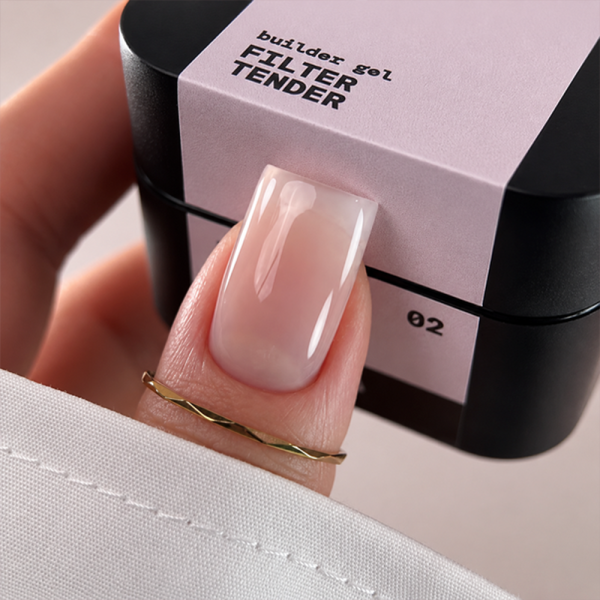 Моделирующий гель Biblioteka Builder Gel №02 Tender FILTER, полупрозрачный нежно-розовый, 30 мл