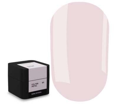 Моделюючий гель Biblioteka Builder Gel №03 Petal FILTER, напівпрозорий  молочно-рожевий, 30 мл