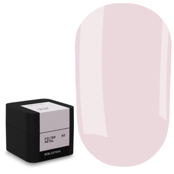 Моделирующий гель Biblioteka Builder Gel №03 Petal FILTER, полупрозрачный молочно-розовый, 30 мл