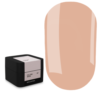 Моделюючий гель Biblioteka Builder Gel №07 Skin FILTER, напівпрозорий теплий беж, 30 мл