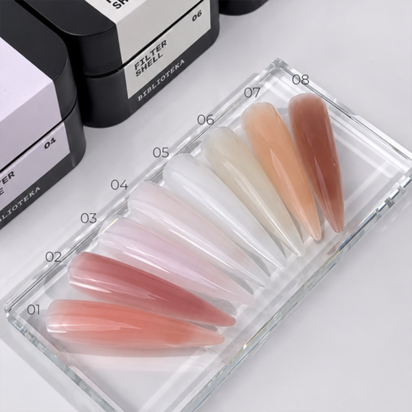 Моделюючий гель Biblioteka Builder Gel №04 Bare FILTER, напівпрозорий натурально-білий, 15 мл
