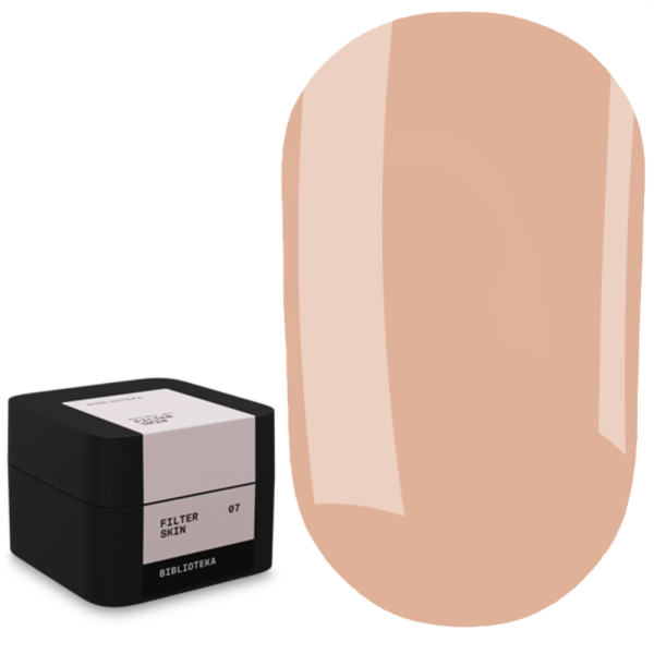 Моделюючий гель Biblioteka Builder Gel №07 Skin FILTER, напівпрозорий теплий беж, 15 мл