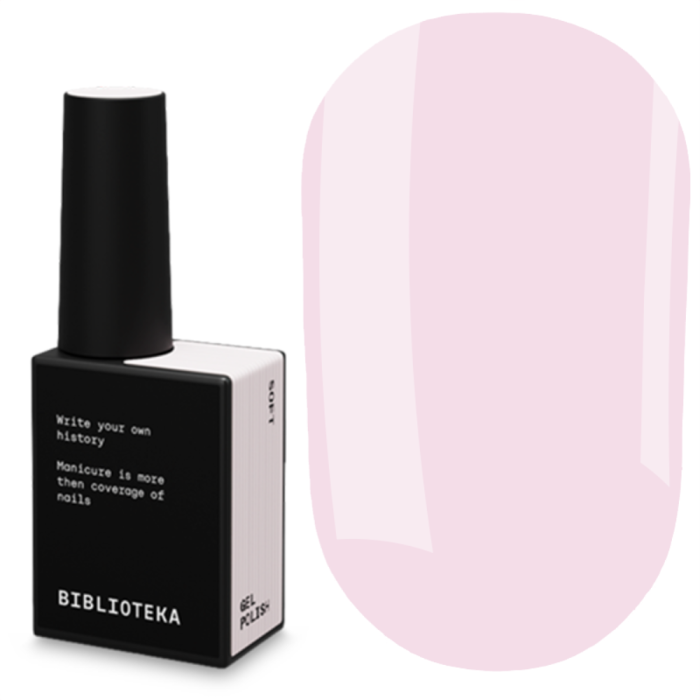 Гель-лак Biblioteka Gel Polish №74 Soft, нежность, нежно-розовый, 10 мл