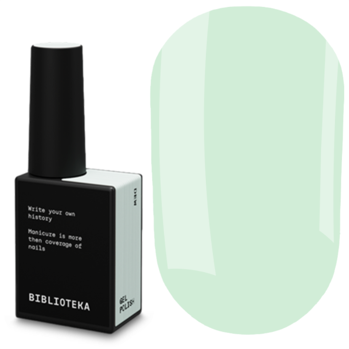 Гель-лак Biblioteka Gel Polish №76 Dew, роса, нежно-мятный, 10 мл