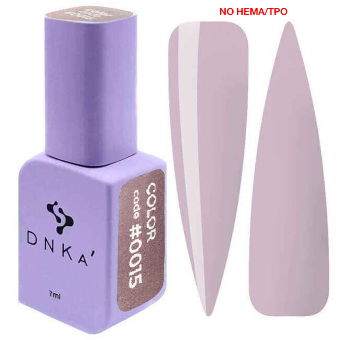 Гель-лак DNKa Gel Polish Color New Formula #0015, сіро-кавовий, 7 мл
