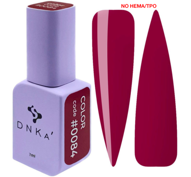 Гель-лак DNKa Gel Polish Color New Formula #0084, стигла малина, 7 мл