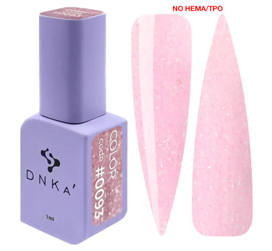 Гель-лак DNKa Gel Polish Color New Formula #0093, пелюстки сакури із бльостками , 7 мл