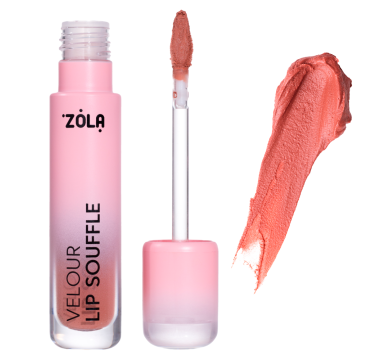 Помада оксамитова матова ZOLA Velour Lip Souffle 02 Rosewood, рожеве дерево