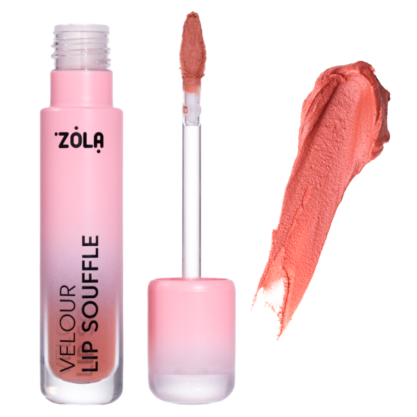 Помада бархатная матовая ZOLA Velour Lip Souffle 02 Rosewood, розовое дерево