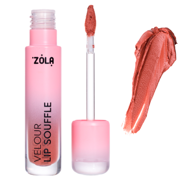 Помада бархатная матовая ZOLA Velour Lip Souffle 03 Toffee, ириска