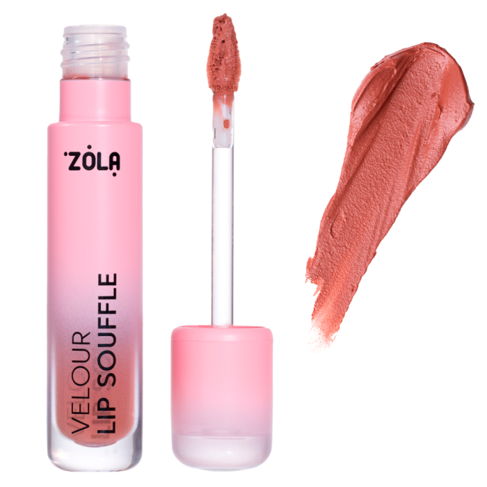 Помада оксамитова матова ZOLA Velour Lip Souffle 04 Nude Haze, нюдовий туман