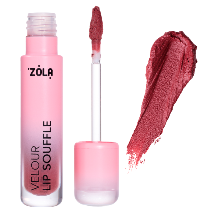 Помада оксамитова матова  ZOLA Velour Lip Souffle 05 Cozy Pink, теплий рожевий