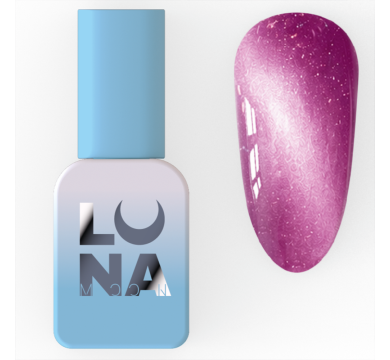 Гель-лак котяче око LUNA Color Magnetic Cat Eye №8, фуксія з поталлю, 8 мл