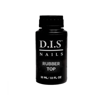 Топ каучуковий із липким шаром DIS Nails Rubber Top Gel Wipe, 30 мл